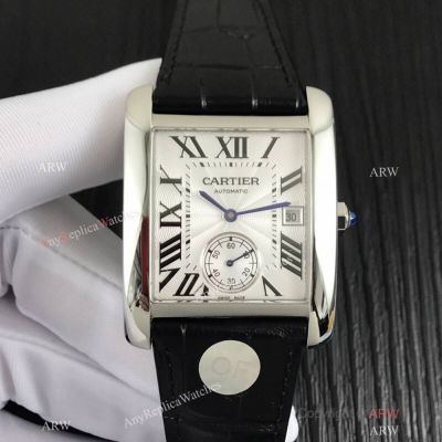 Swiss Grade Replica Cartier Tank Stainless Steel Watch 34mm